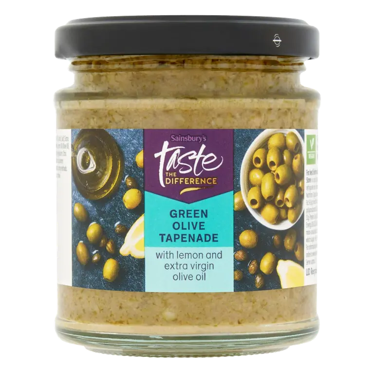 Green Olive Tapenade with Lemon & Capers, Taste the Difference 170g