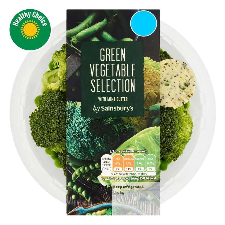 Green Vegetable Selection with Mint Butter 260g