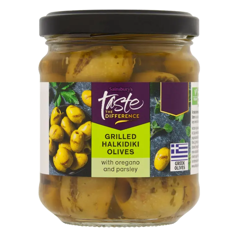 Grilled Halkidiki Olives, Taste the Difference 190g