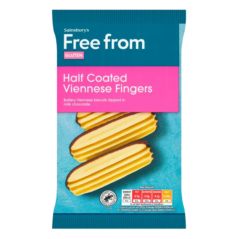 Half Coated Viennese Fingers 120g