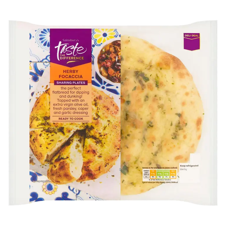 Herby Focaccia, Taste the Difference 246g