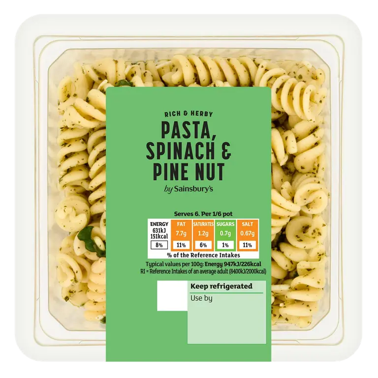 Herby Pasta, Spinach & Pine Nut 400g