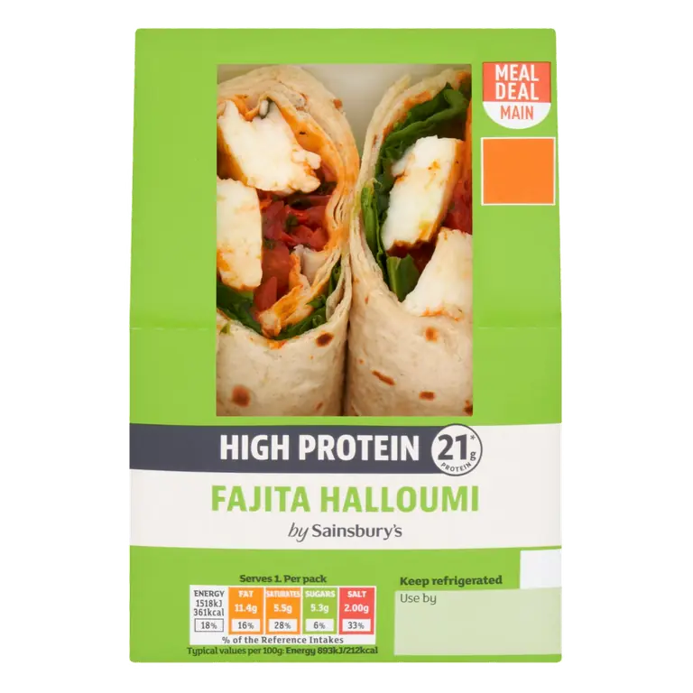 High Protein Fajita Halloumi Wrap