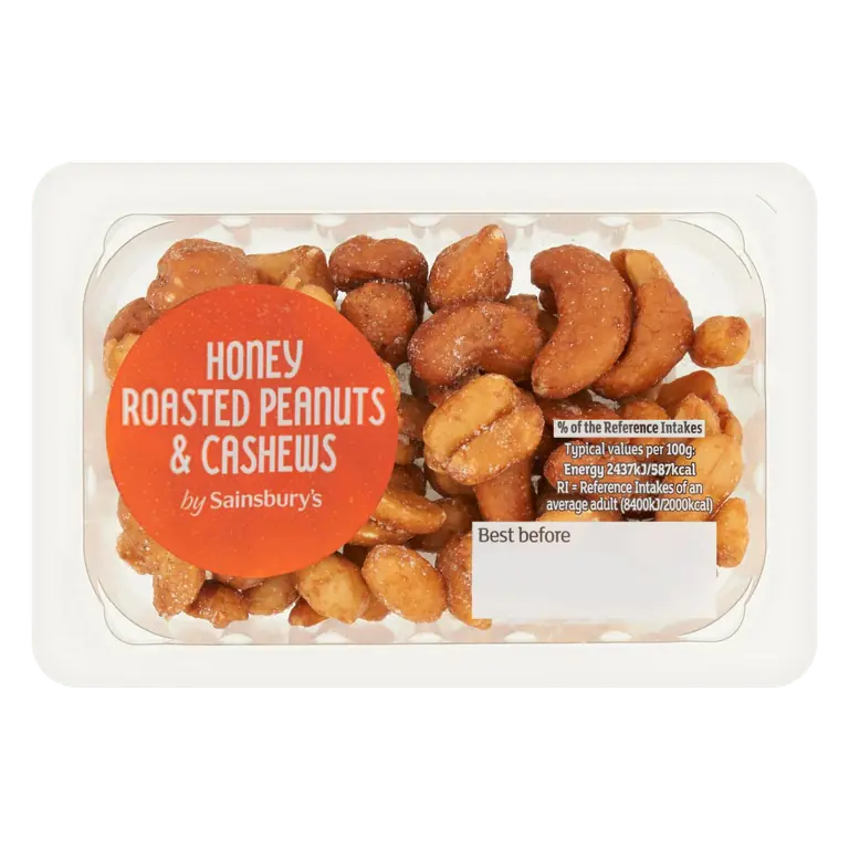 Honey Roasted Peanuts & Cashews 60g