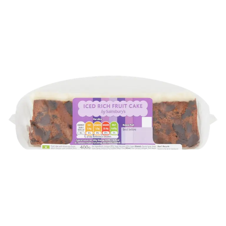 Iced Fruit Cake 400g