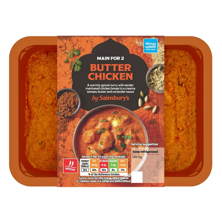 Indian Butter Chicken Ready Meal Main For 2 400g