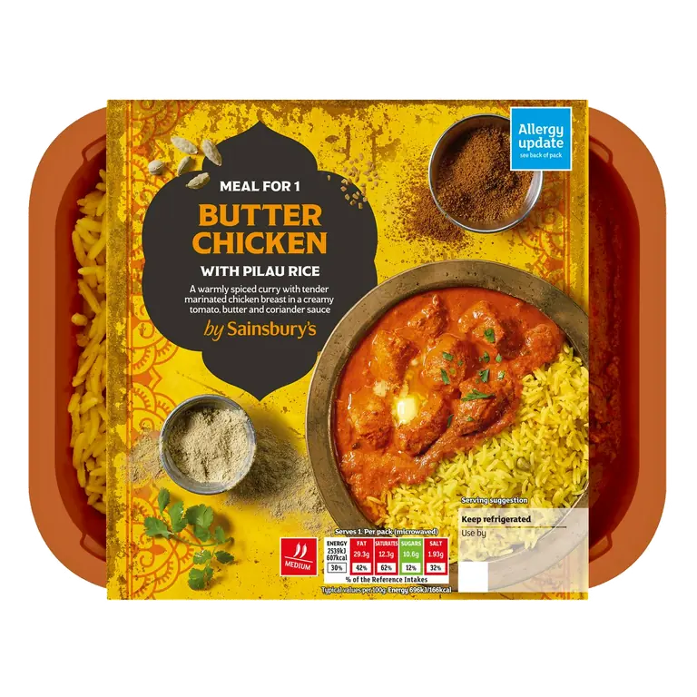 Indian Butter Chicken with Pilau Rice Ready Meal for 1 400g