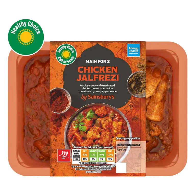 Indian Chicken Jalfrezi Ready Meal Main For 2 400g