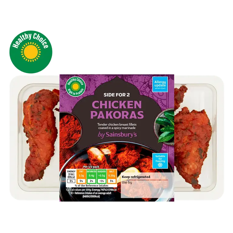 Indian Chicken Pakoras Ready Meal Side For 2 x2 100g