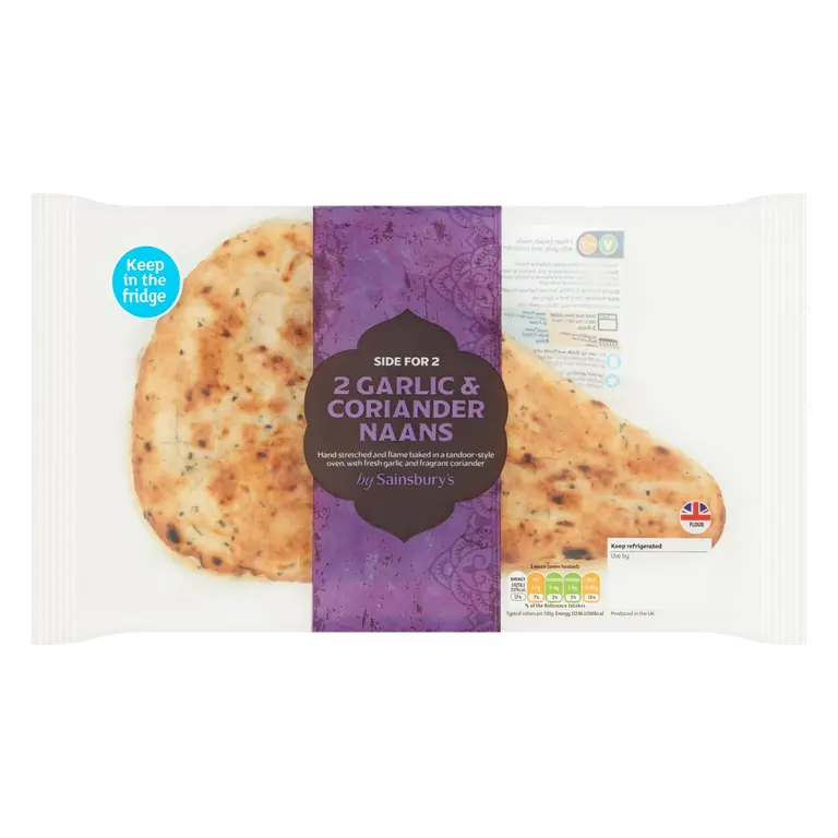 Indian Garlic & Coriander Naan 260g