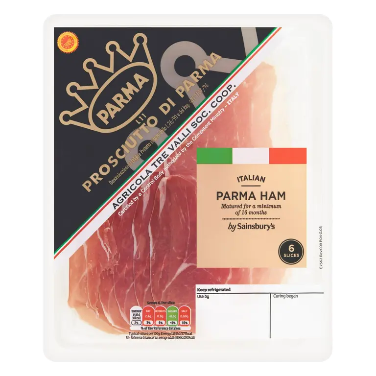 Italian Parma Ham Slices x6 80g