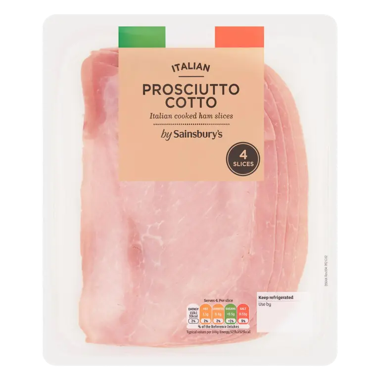 Italian Prosciutto Cotto Slices x4 100g