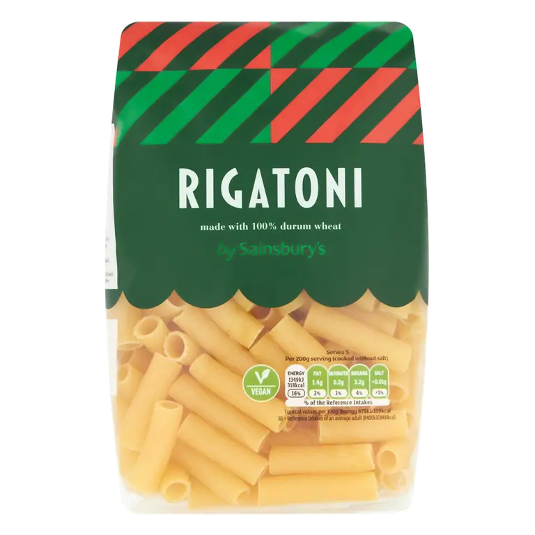 Italian Rigatoni Tubes Pasta 500g