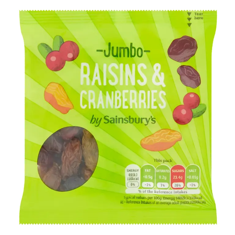 Jumbo Raisins & Cranberries 35g