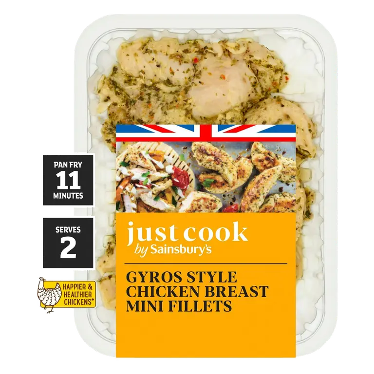 Just Cook 320g Gyros style Chicken breast mini fillets