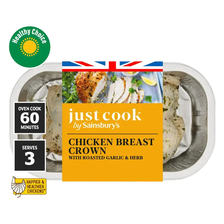 Just Cook British Chicken Breast Garlic Crown 520g
