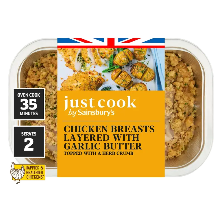 Just Cook Chicken Breasts Layered with Garlic Butter 370g