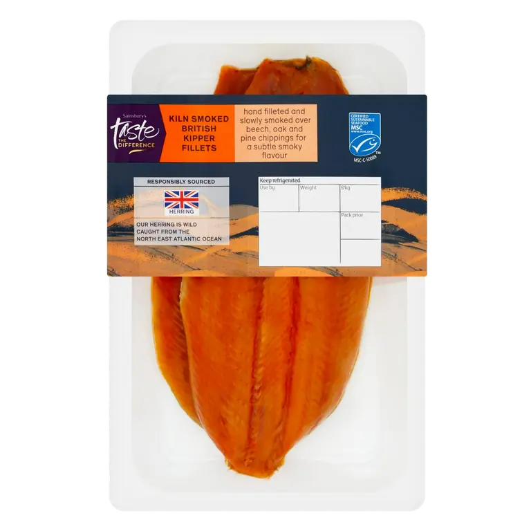 Kiln Smoked British Kipper Fillets, Taste the Difference 240g