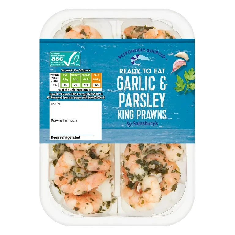 King Prawns ASC in Garlic & Parsley ASC 150g