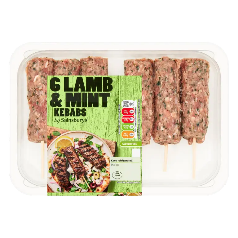 Lamb & Mint Kebabs x6 360g