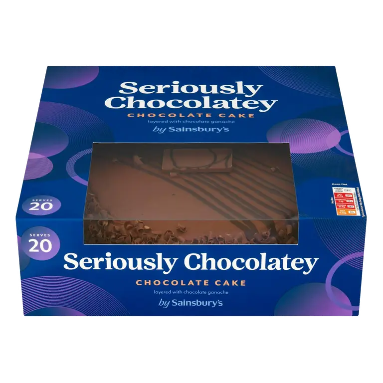 Large Chocolate Birthday Celebration Cake 1.28kg (Serves 20)