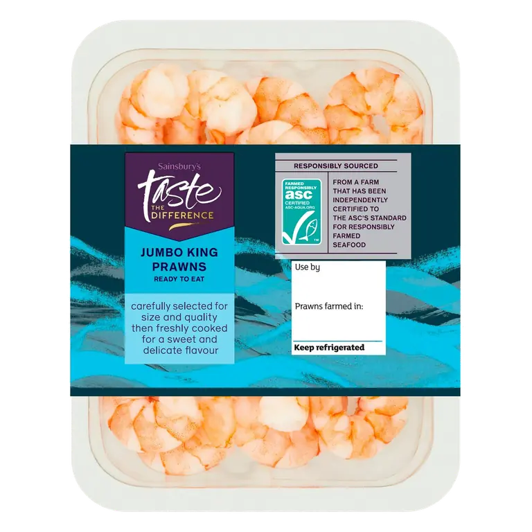 Large King Prawns ASC, Taste the Difference 150g