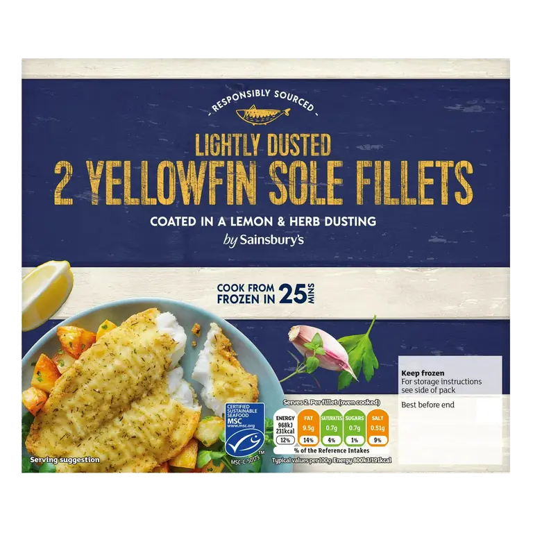Lemon & Herb Dusted Sole 265g