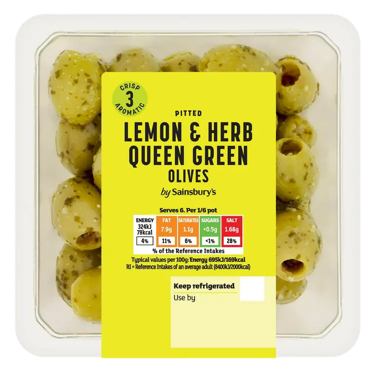 Lemon & Herb Queen Green Olives 280g