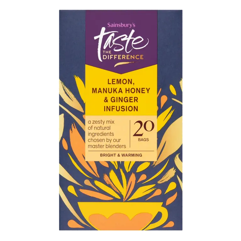 Lemon, Manuka Honey & Ginger Infusion Bags, Taste the Difference x20 40g