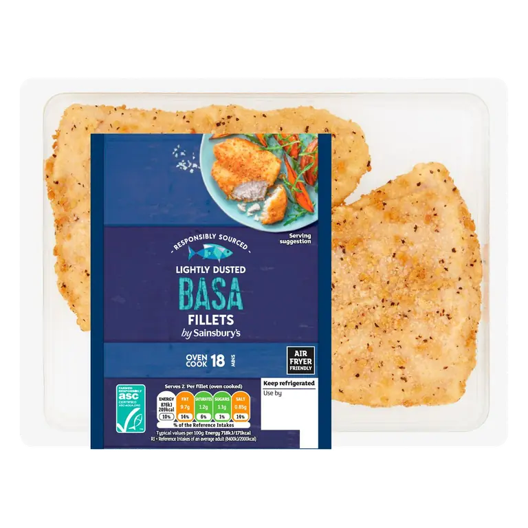 Lightly Dusted Basa fillets ASC x2 265g