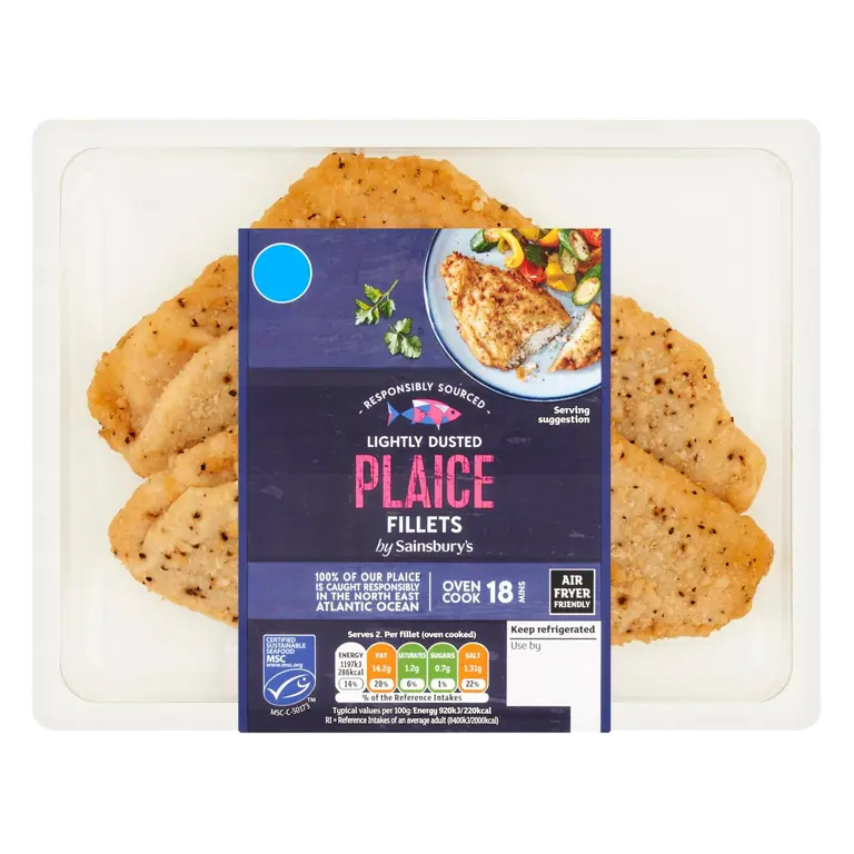 Lightly Dusted MSC Plaice Fillets x2 265g