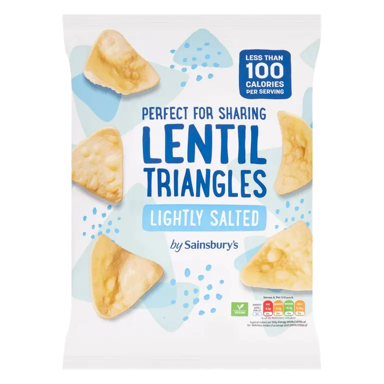 Lightly Salted Lentil Triangles 85g