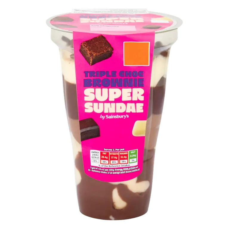 Loaded 200g Triple Choc Brownie Super Sundae