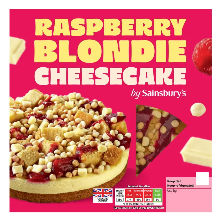 Loaded 550g Raspberry Blondie Cheesecake