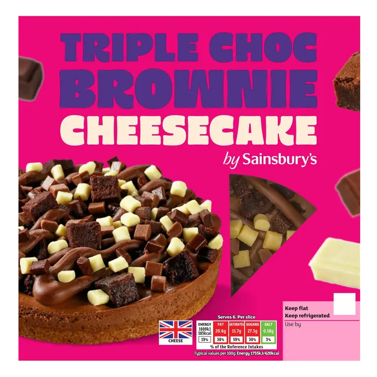 Loaded 550g Triple Choc Brownie Cheesecake