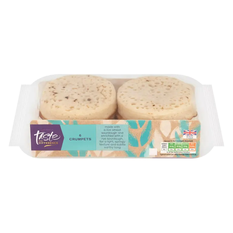 Luxury Sourdough Crumpets, Taste the Difference x6