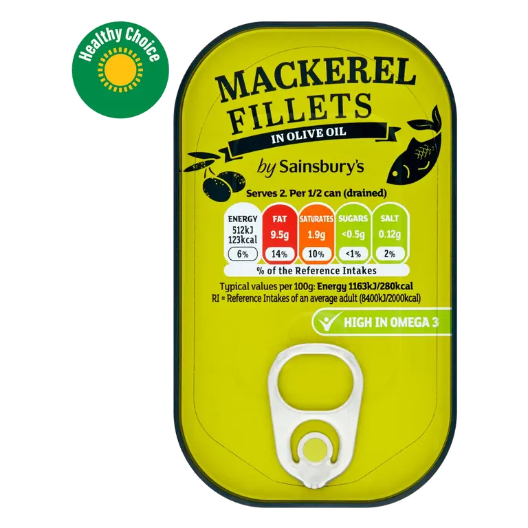 Mackerel Fillets in Olive Oil 125g (88g*)