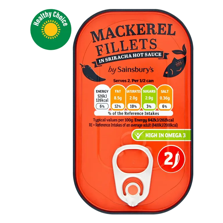 Mackerel Fillets in Sriracha Hot Sauce 125g