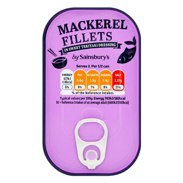Mackerel Fillets in Sweets Teriyaki Dressing 125g