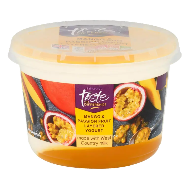 Mango & Passionfruit Layered Yogurt, Taste the Difference