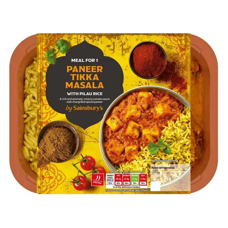Meal for 1 Paneer Tikka Masala with Cumin Rice, Limited Edition 400g