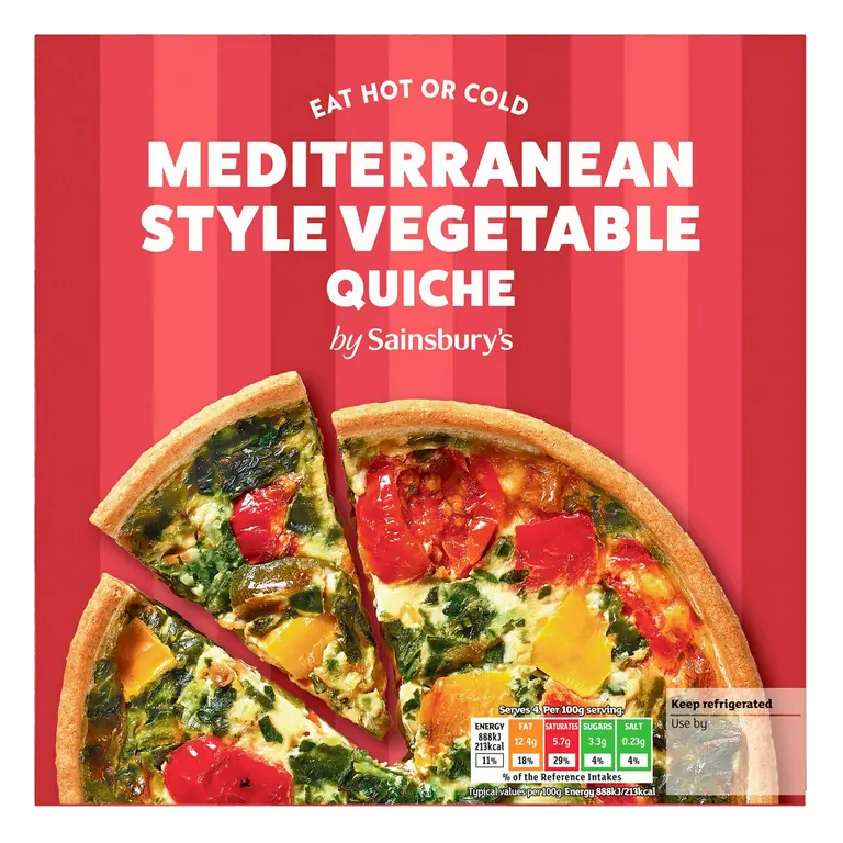 Mediterranean Style Vegetable Quiche 400g
