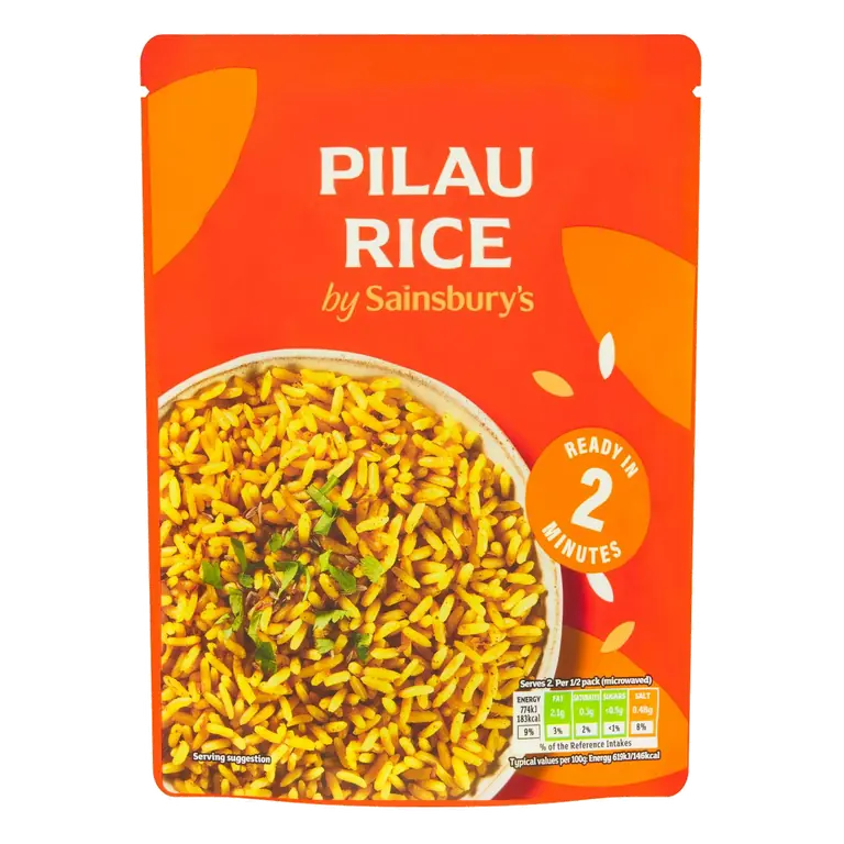 Microwave Pilau Rice With Spices, Cumin and Fennel Seeds P250g