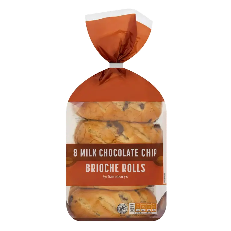 Milk Chocolate Chip Brioche Roll x8