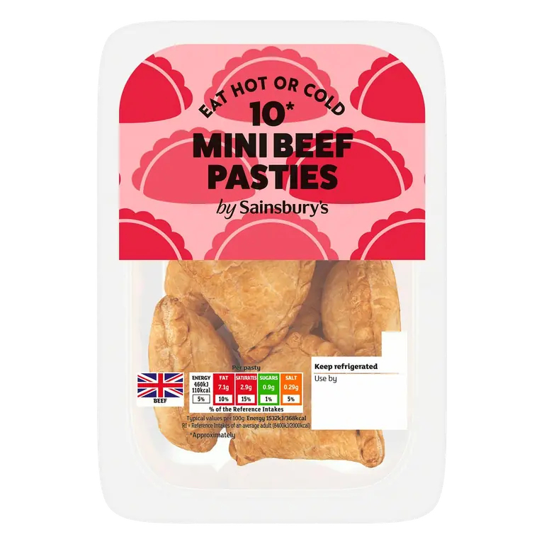 Mini Beef Pasties x10 300g
