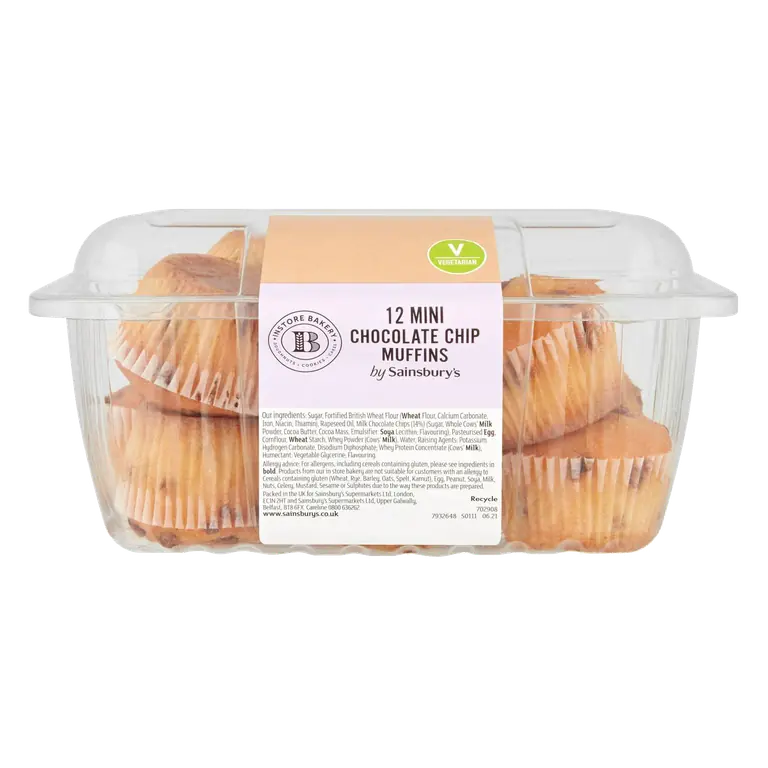 Mini Chocolate Chip Muffins x12