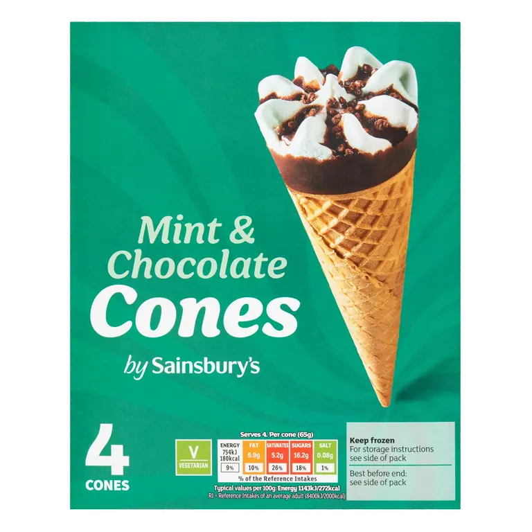 Mint & Chocolate Cones 4x110ml