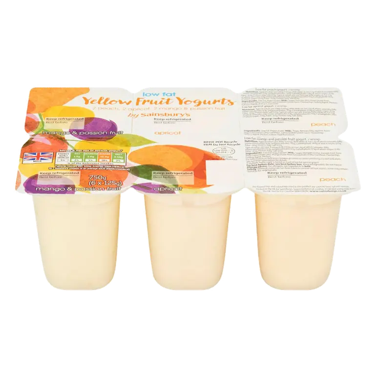 Mixed Yellow Fruit Yogurt 6x125g