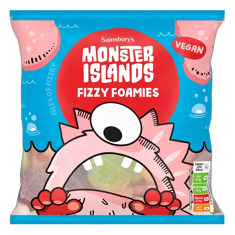 Monster Islands Fizzy Foamies 170g