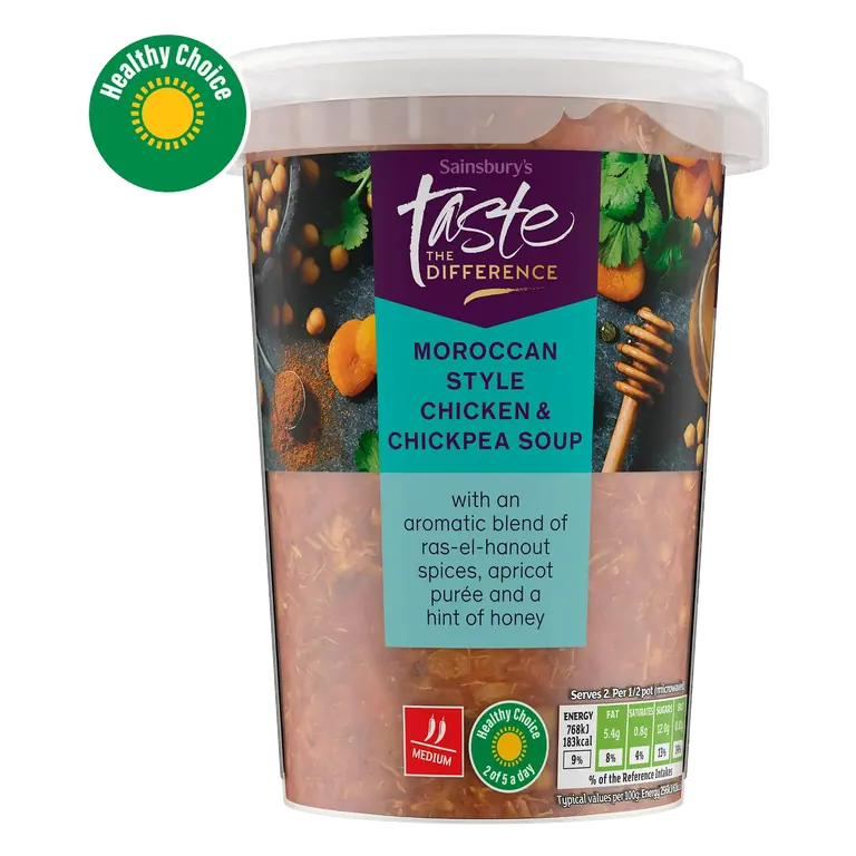 Moroccan Style Chicken & Chickpea Soup, Taste the Difference 600g